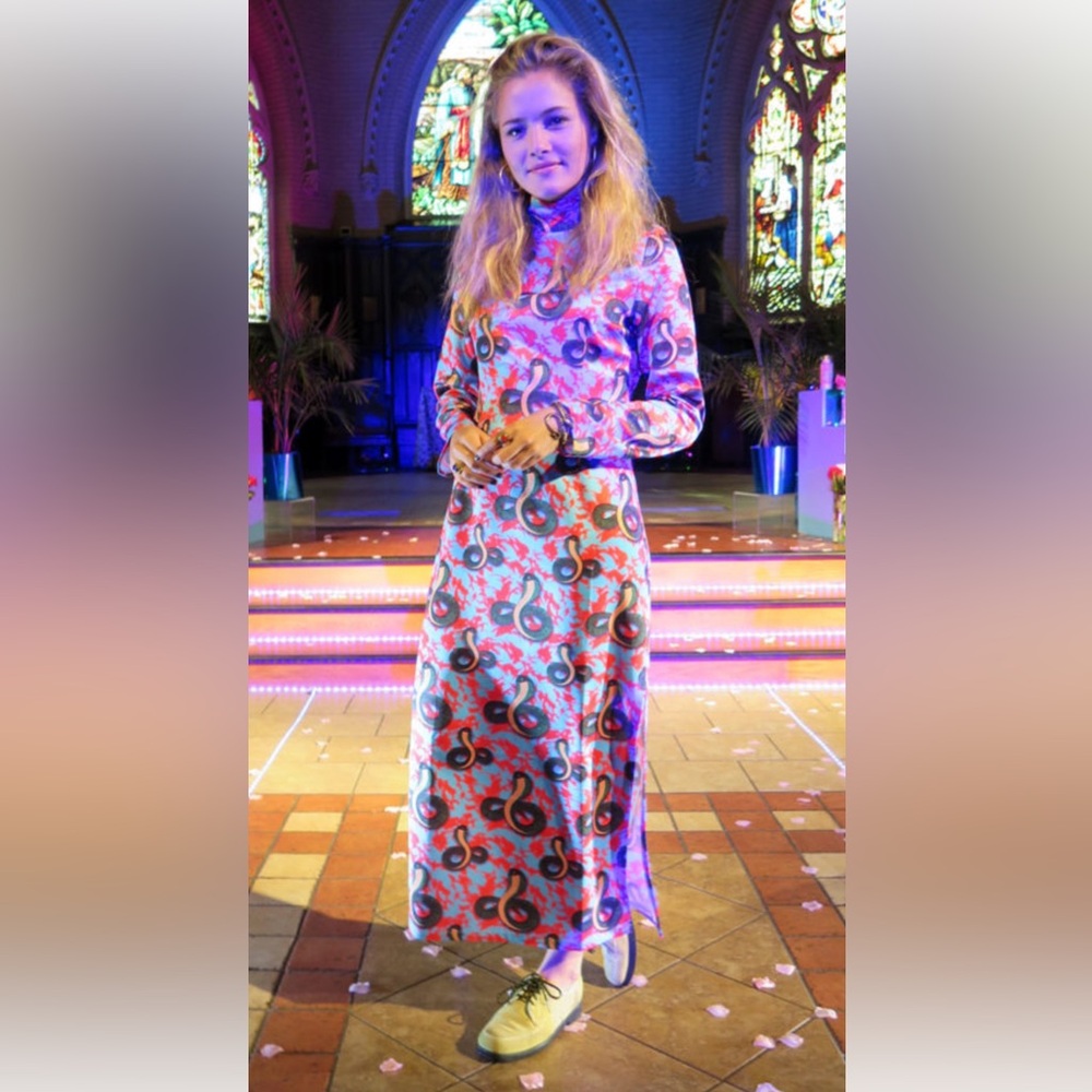 Colourful Snake Patterned Dress